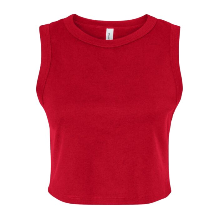 Ladies' Micro Rib Muscle Crop Tank Thumbnail
