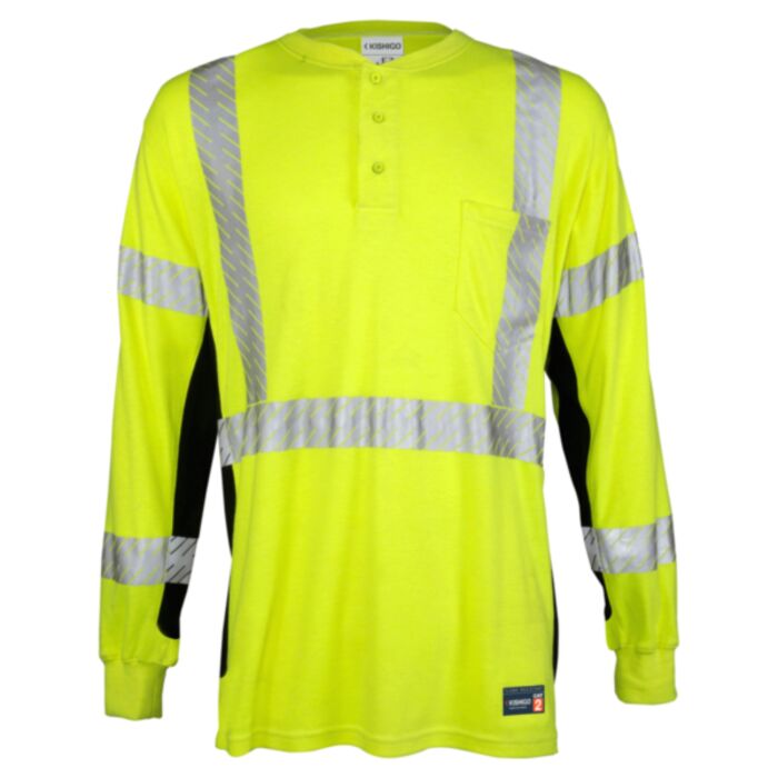 Unisex FR Long Sleeve Henley T-Shirt Thumbnail