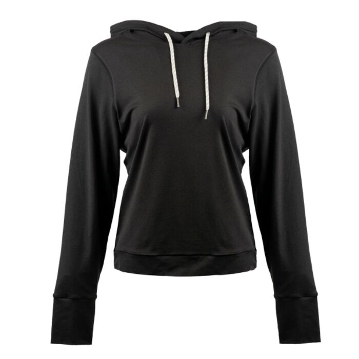 Ladies' Modest Crop Hooded Sweatshirt Thumbnail