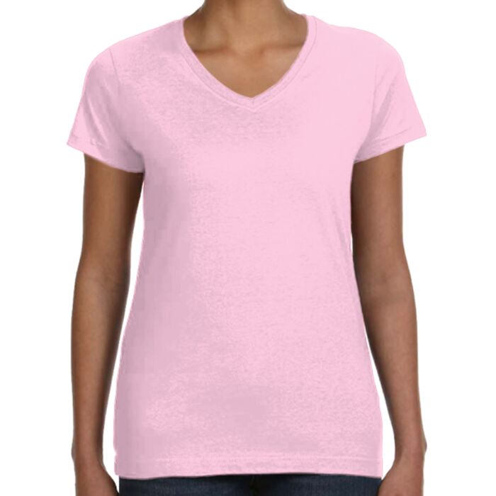 Ladies' V-Neck Fine Jersey T-Shirt Thumbnail