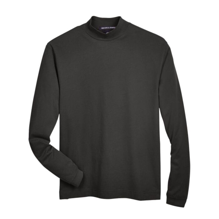 Unisex Sueded Jersey Mock Neck T-Shirt Thumbnail