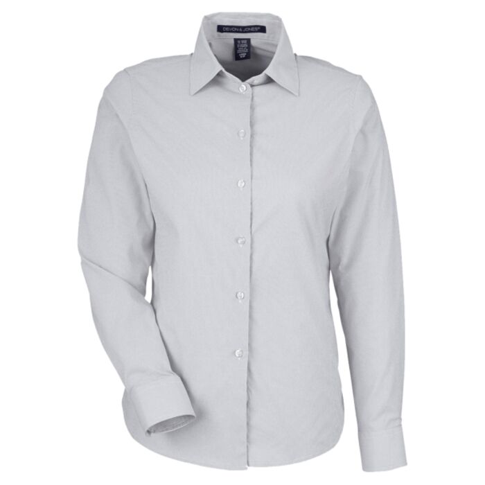 Women's CrownLux Performance® Microstripe Dress Shirt Thumbnail