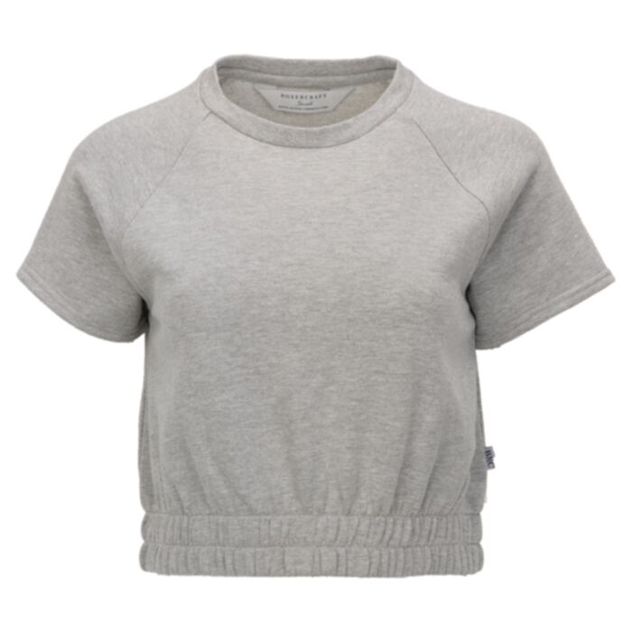 Women's French Terry Short Sleeve Cropped Crewneck Sweatshirt Thumbnail