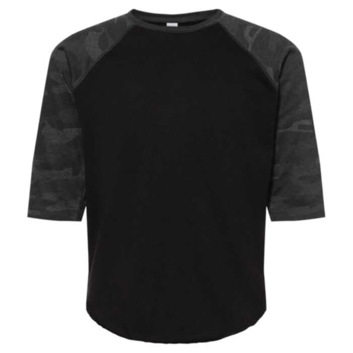 Youth Baseball Fine Jersey Three-Quarter Sleeve Tee Thumbnail