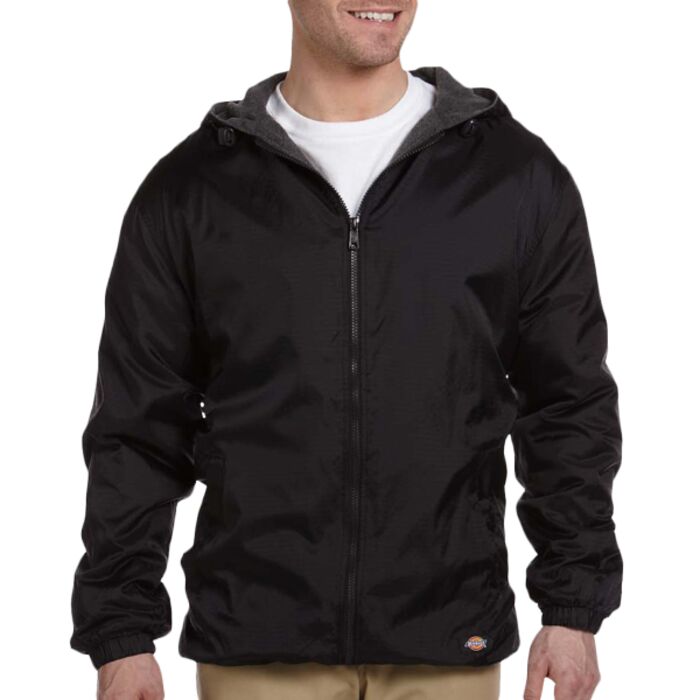 Men's Fleece-Lined Hooded Nylon Jacket Thumbnail