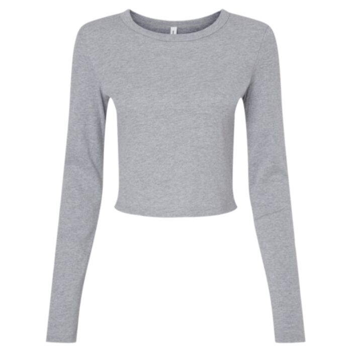 Women's Micro Rib Long Sleeve Baby Tee Thumbnail