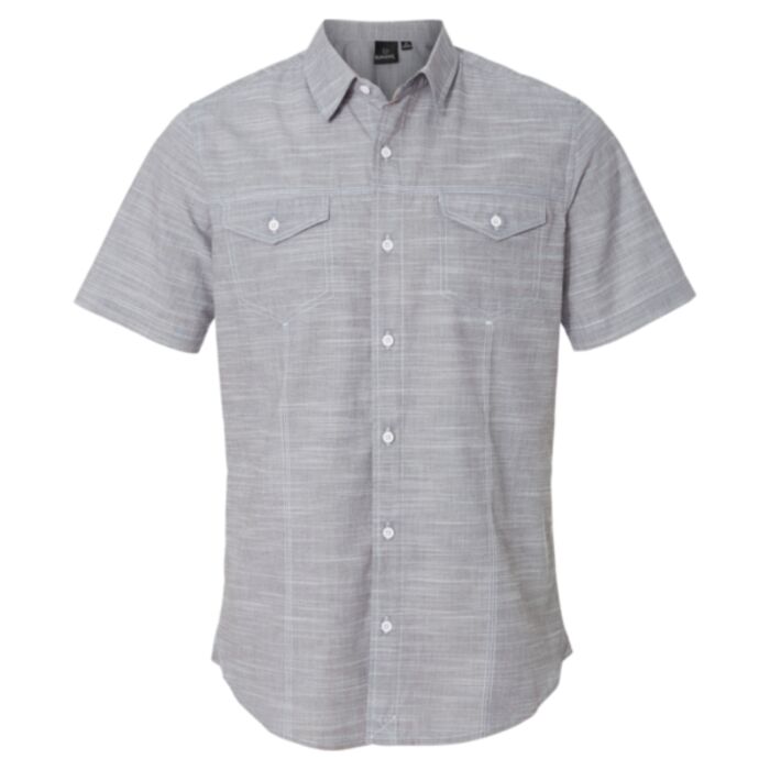 Men's Textured Solid Short Sleeve Shirt Thumbnail