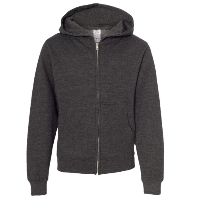 Youth Midweight Full-Zip Hooded Sweatshirt Thumbnail