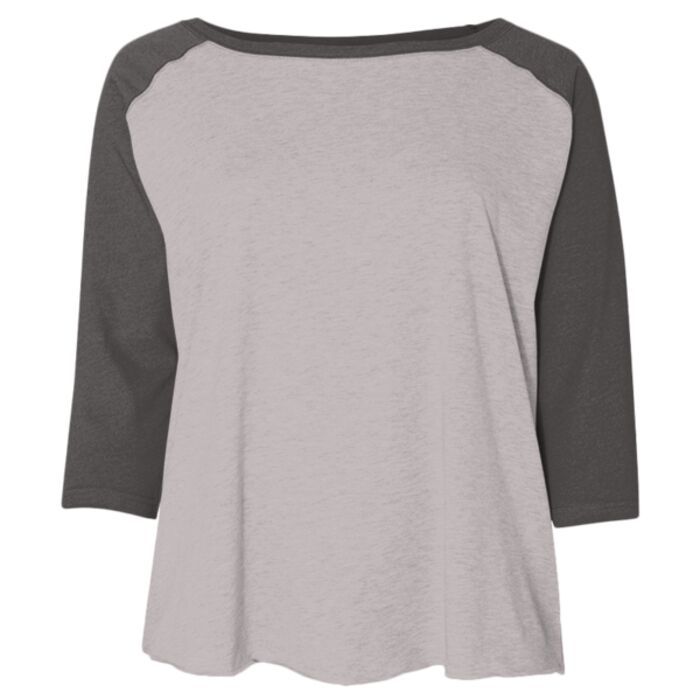 Women's Curvy Collection Baseball Three-Quarter Sleeve Tee Thumbnail