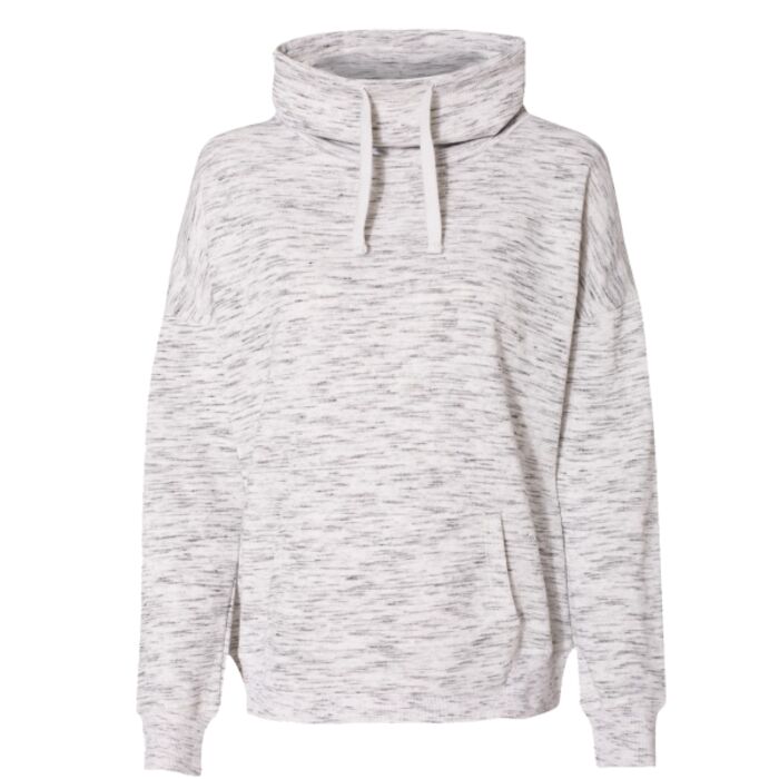 Women’s Mélange Fleece Cowl Neck Sweatshirt Thumbnail