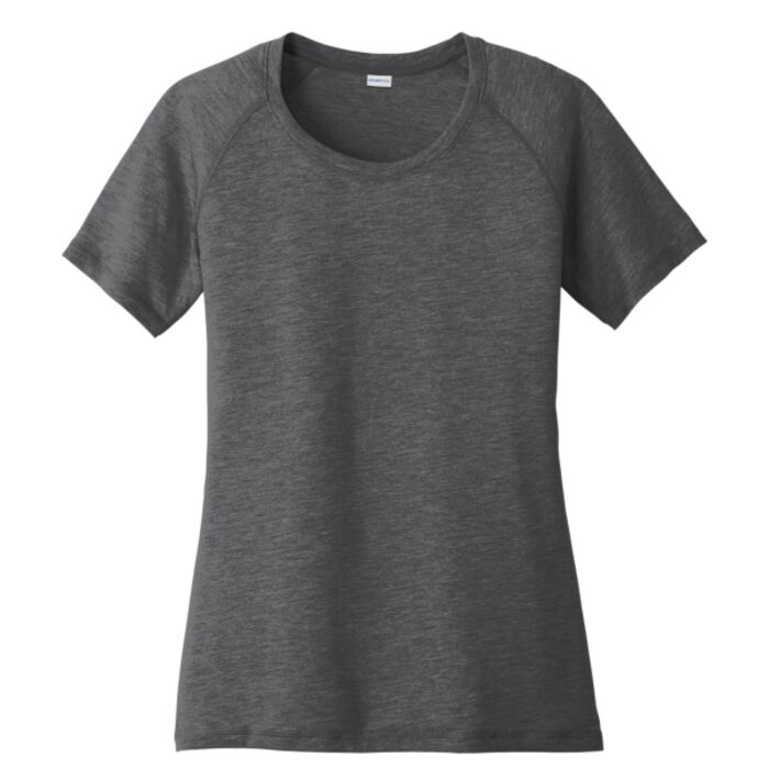 Women's PosiCharge ® Tri Blend Wicking Scoop Neck Raglan Tee Thumbnail