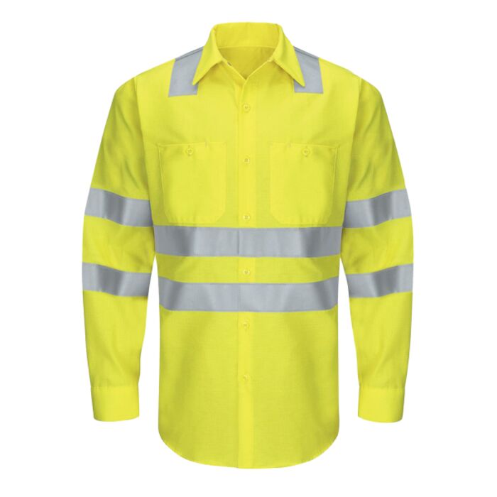 Men's Tall Enhanced & Hi-Visibility Long Sleeve Work Shirt Thumbnail