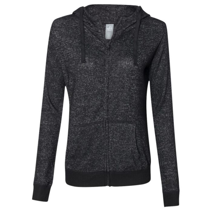 Women’s Cozy Jersey Hooded Full-Zip Thumbnail