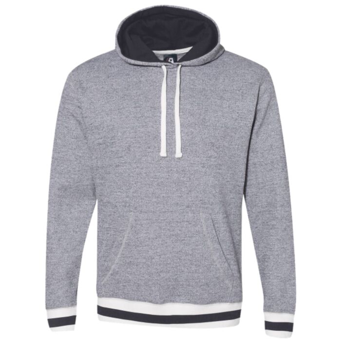 Unisex Peppered Fleece Lapover Hooded Sweatshirt Thumbnail