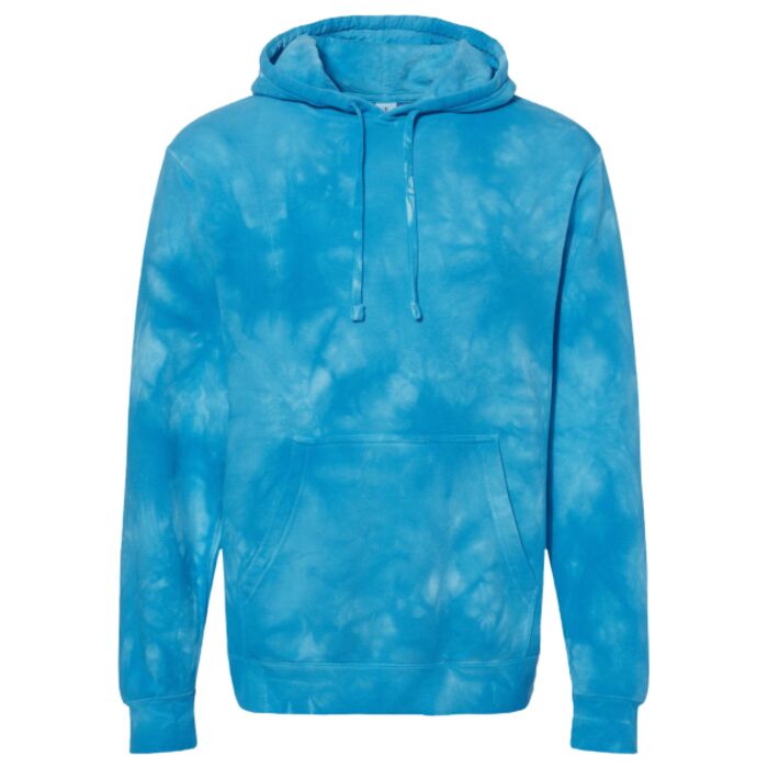 Unisex Midweight Tie-Dyed Hooded Sweatshirt Thumbnail