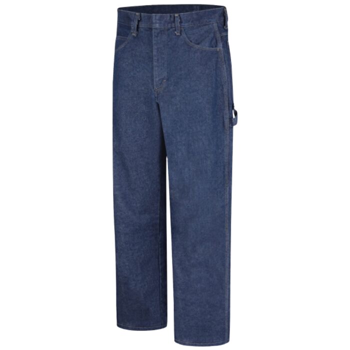 Men's Extended Sizes Flame Resistant Pre-Washed Denim Dungaree Thumbnail