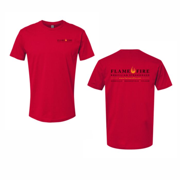 GAUCHO TEE- N6210 NEXT LEVEL POLY/COTTON BLEND T-SHIRT SCREEN PRINTED LEFT CHEST & BACK Thumbnail