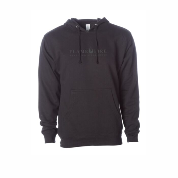 BLACK HOODIE - SS4500 INDEPENDENT TRADING CO. HOODED SWEATSHIRT SCREEN PRINTED FRONT Thumbnail