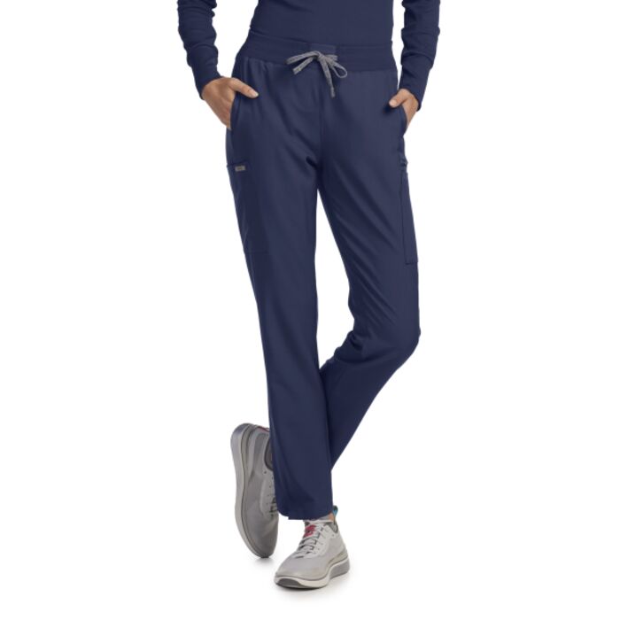 Landau Forward 5-Pocket Rib Knit Waistband Cargo Pant Navy Thumbnail