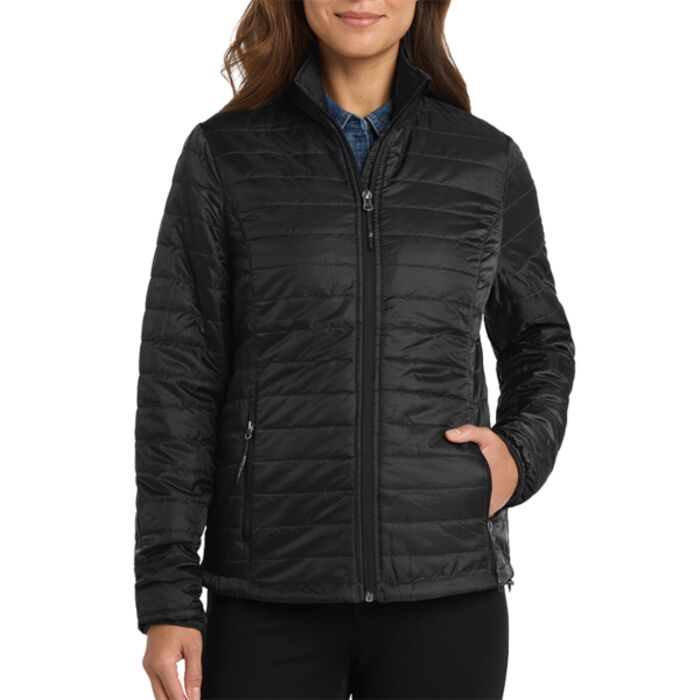 (M) Ladies Packable Puffy Jacket Thumbnail