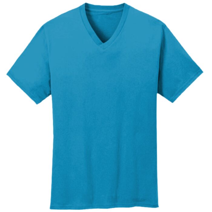 5.4 oz 100% Cotton V Neck T Shirt Thumbnail
