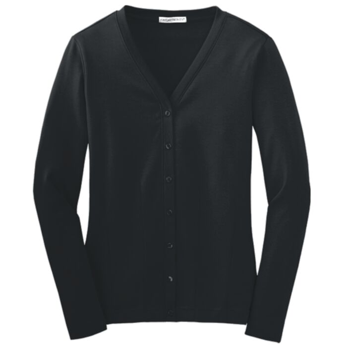 Ladies Modern Stretch Cotton Cardigan Thumbnail