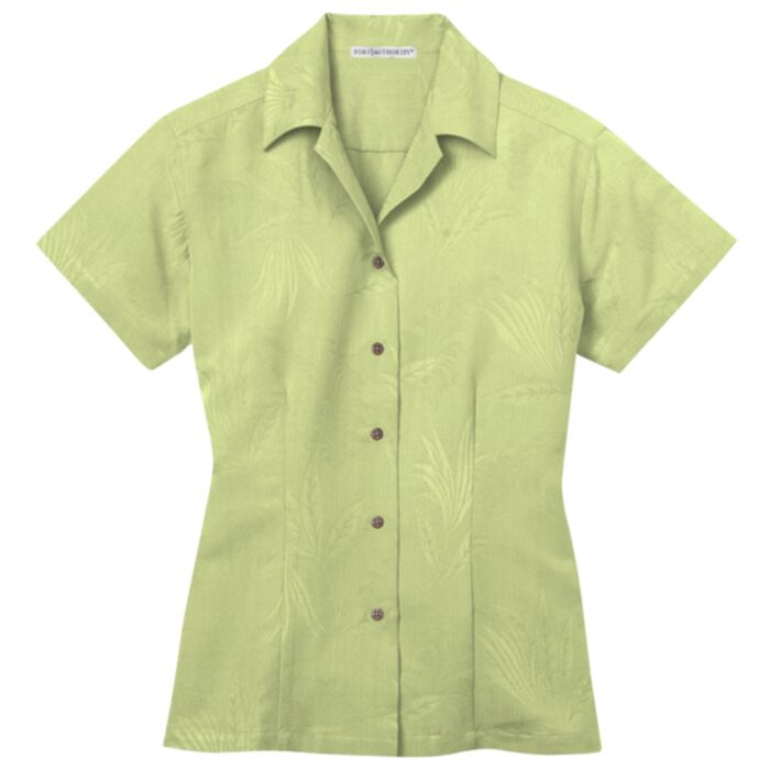 Ladies Patterned Easy Care Camp Shirt Thumbnail