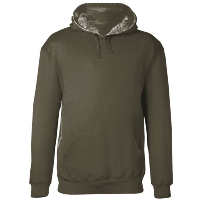 1264 Adult Athletic Fleece Camo Accent Hooded Sweatshirt Thumbnail