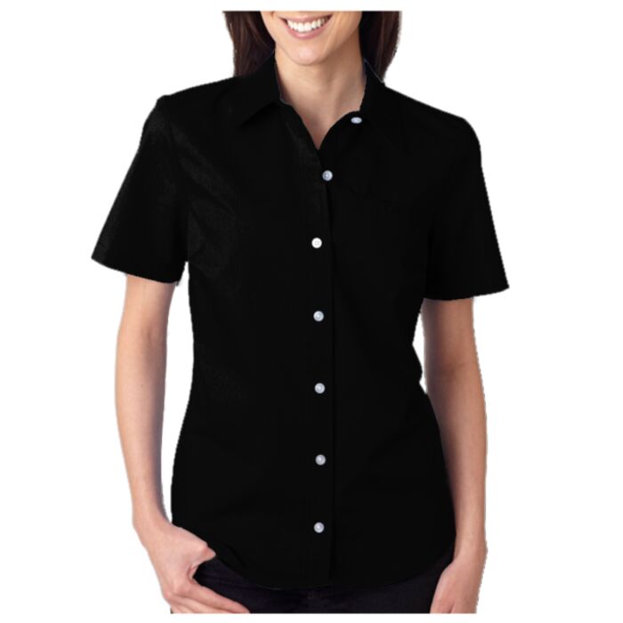 FS038 Ladies' Short-Sleeve Stretch Poplin Shirt Thumbnail