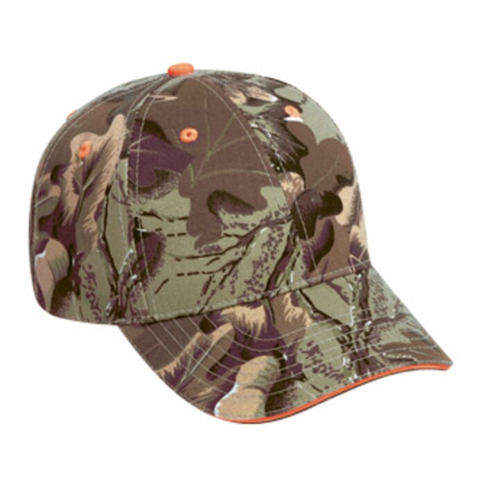 Otto Camouflage Cotton Twill Sandwich Visor Low Profile Pro Style Caps Thumbnail