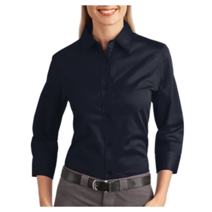 L612 Ladies 3/4 Sleeve Easy Care Shirt Thumbnail