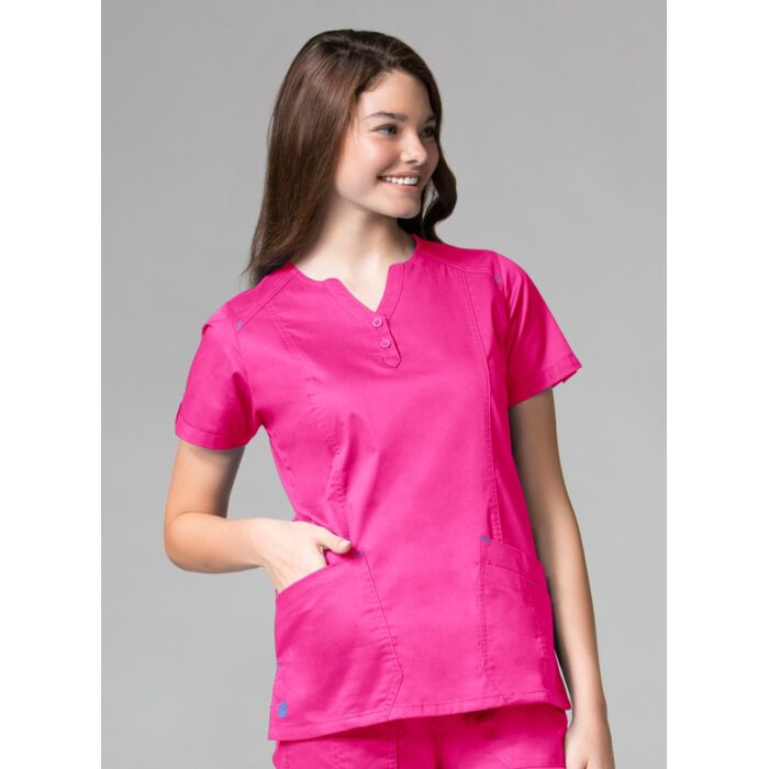 Maevn Buttoned Y-Neck Top Thumbnail