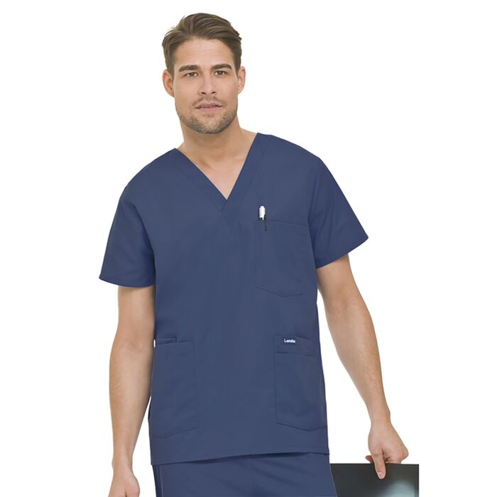*Men's Landau 5-Pocket Scrub Top Thumbnail