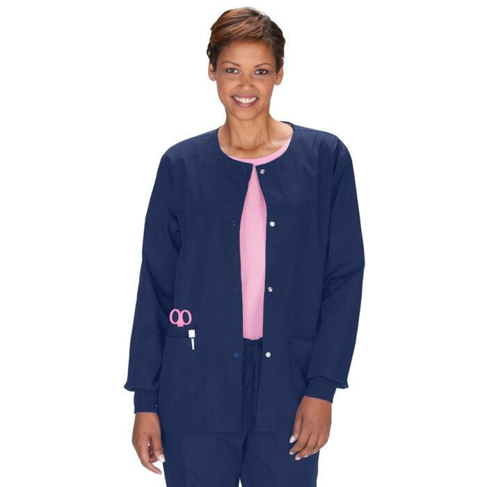 *Women's Cherokee Workwear Snap Front Warm-Up Jacket - 3 Pockets Thumbnail