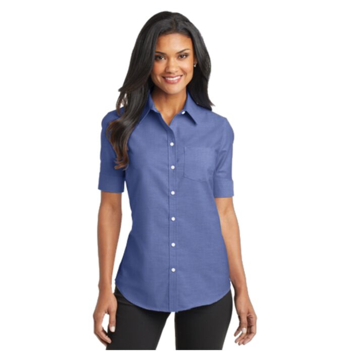 Ladies Short Sleeve SuperPro™ Oxford Shirt Thumbnail