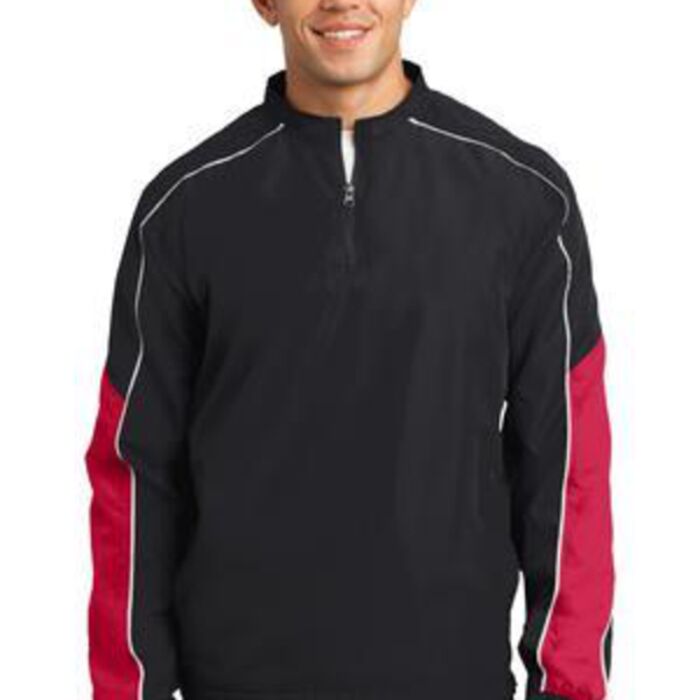 JST64 Sport-Tek® Piped Colorblock 1/4-Zip Wind Shirt Thumbnail